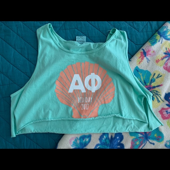Alpha Phi Bid Day Shirt Underwater Theme - Picture 1 of 2